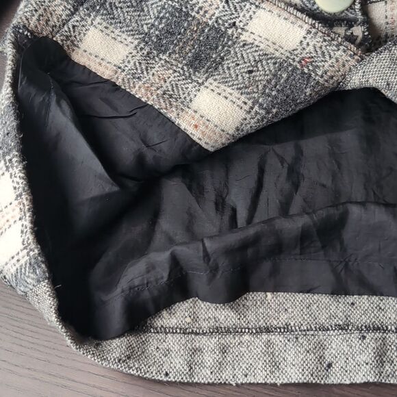 Plaid Patchwork Transitional Spring Coat Size M - Picture 9 of 11